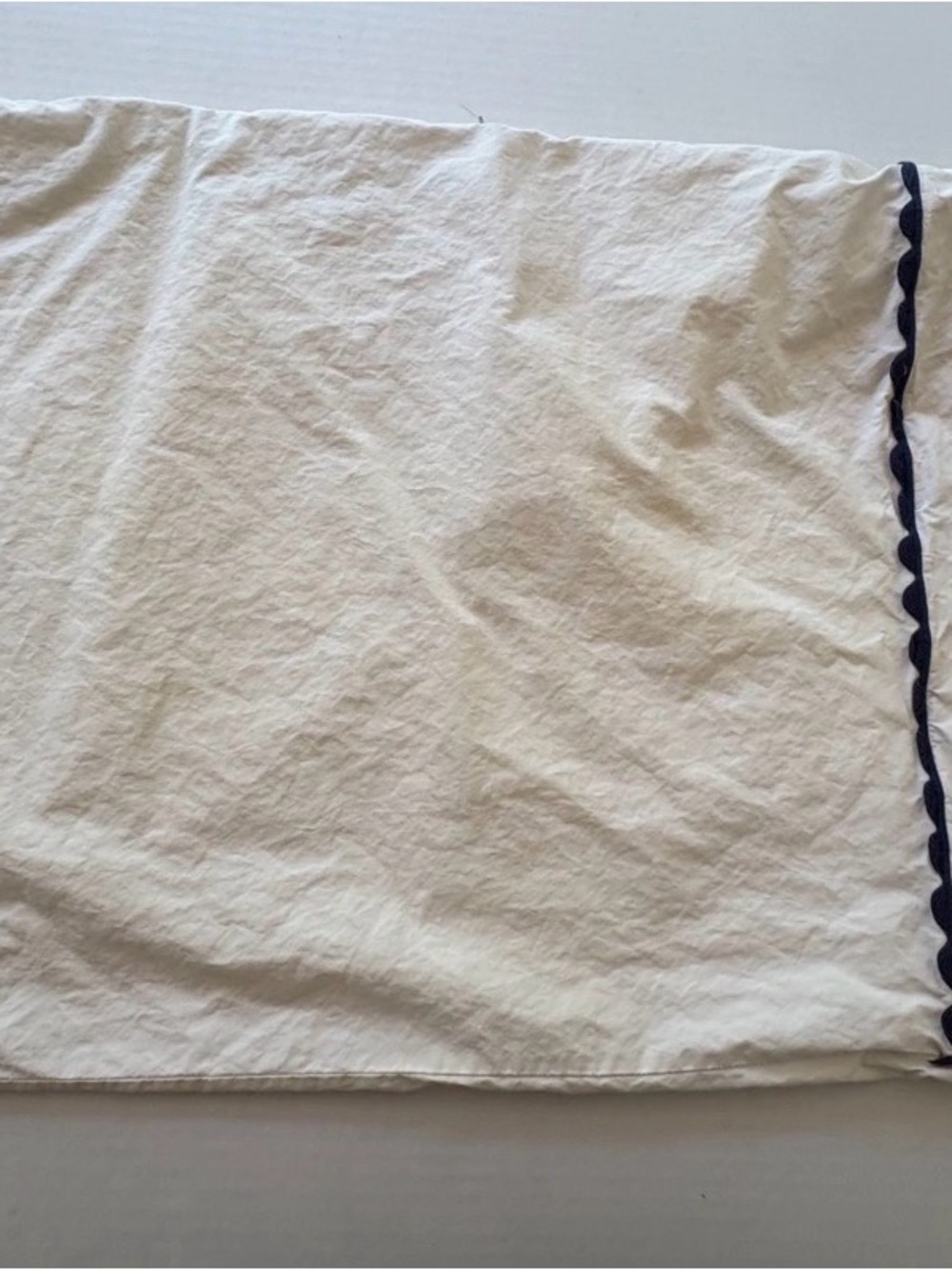 DANS NOS MAISONS PARIS Standard Pillowcase with Blue Trim
